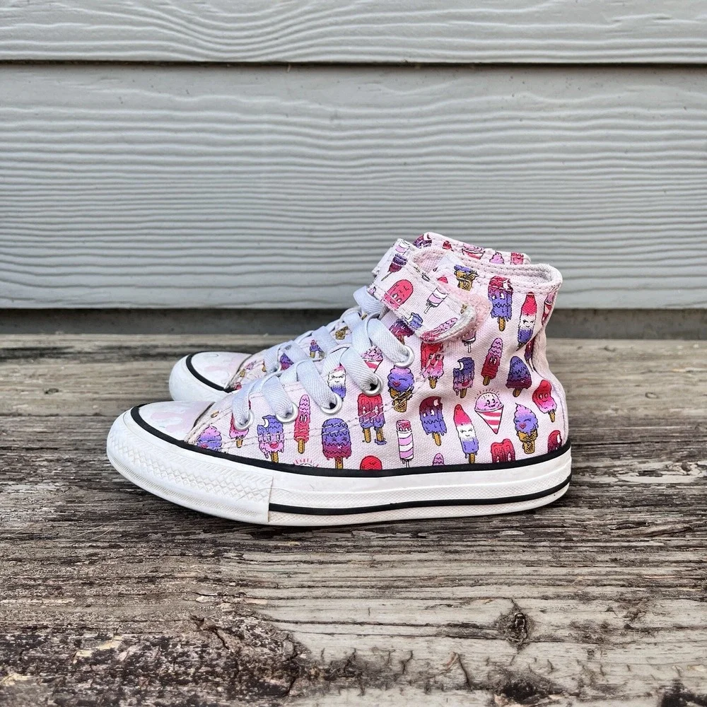 Converse Chuck Taylor Kids Size 11 Pink Good Ice Cream Popsicle High Top Sneaker